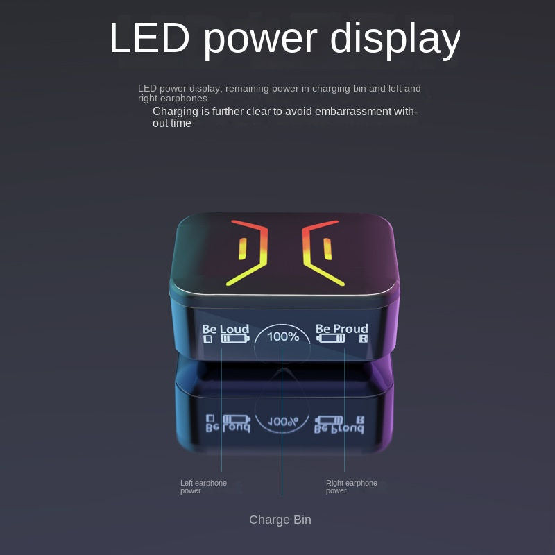 سماعات بلوتوث لاسلكية 3 في 1 مع باور بانك وشاشة LED