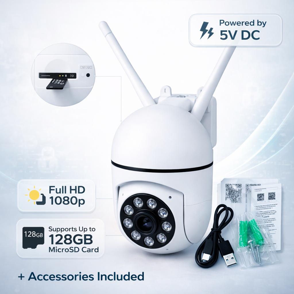 PACK 2 CAMERA 360° 3MP SIM + 2CART MEMOIRE 32G