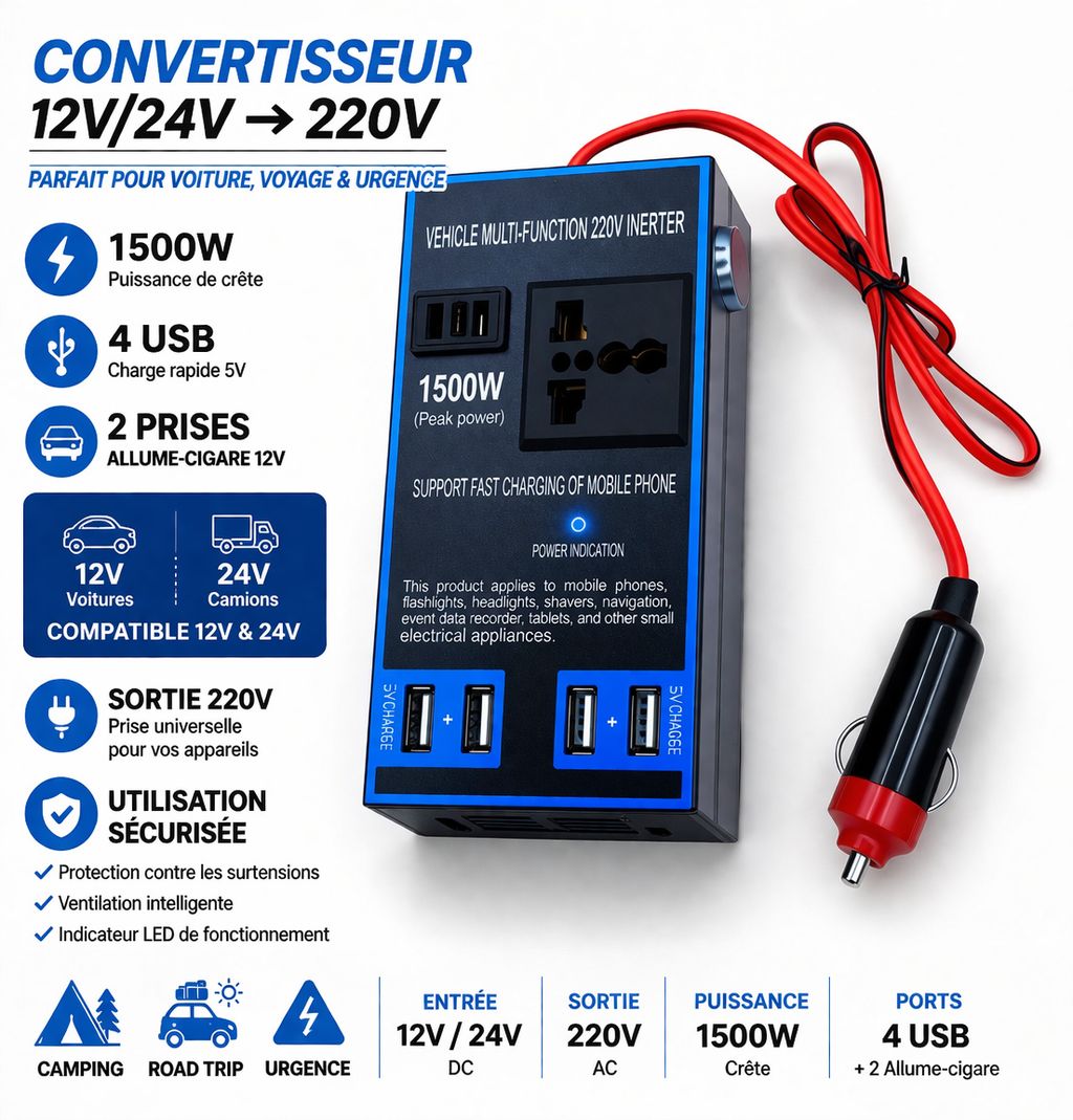 Convertisseur 1500 W